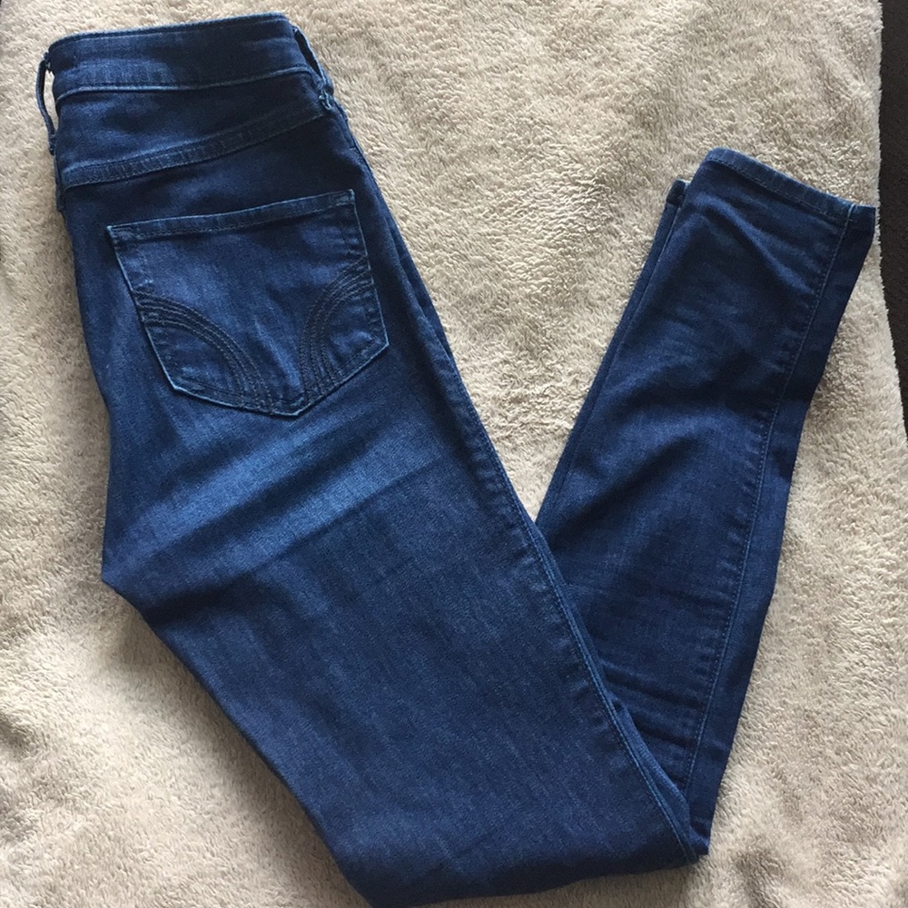 Hollister Blue Stretch Denim High Waist Skinny